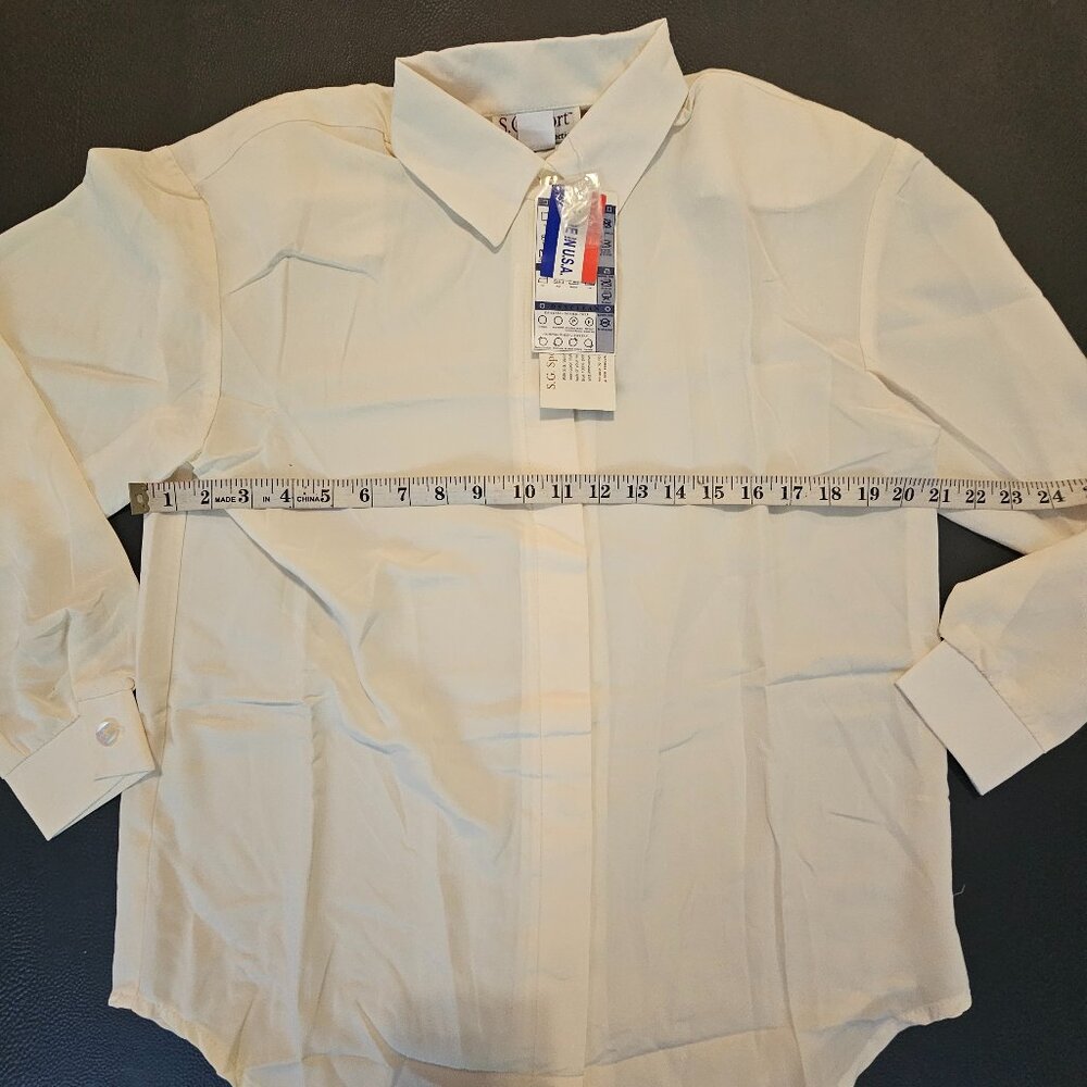SG Sport Off White Button Blouse